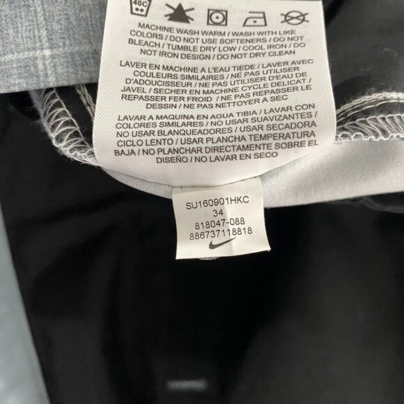 Nike Golf Dri Fit Shorts Gray White Plaid Polyester Blend Men's Size‎ 34 - Picture 10 of 11